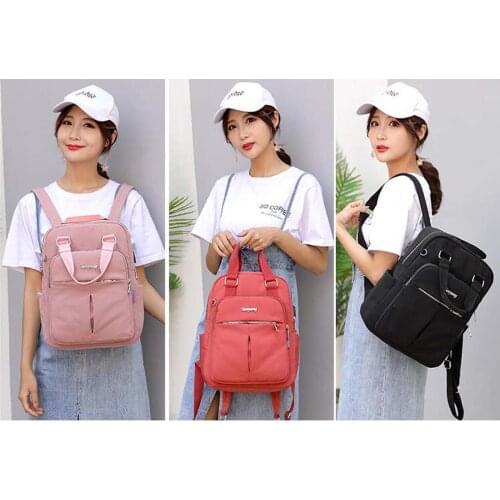 Hot Sale New Style Leisure Womens Nylon Double Shoulder Bags Fashion High Capacity Backpack College style Travel Backpack