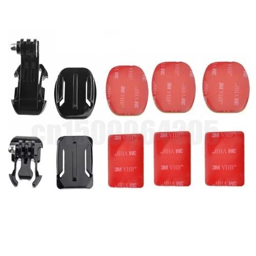 Curved Flat Surface J Type Stand Mount+ 3M VHB Sticker for GoPro HD Hero 3 2 3+4