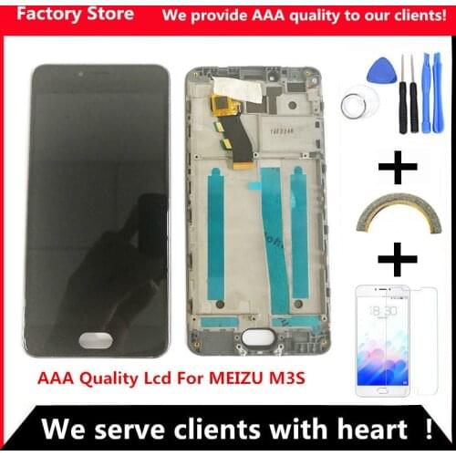 AAA Quality LCD For MEIZU M3S Lcd Display With New Frame Screen Replacement For MEIZU M3S Y685H Y685Q Digiziter Display Aseembly