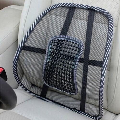 Ice Mesh Leather Backrest Lumbar Cushion Lumbar Support Office Cushion 1pc Backrest
