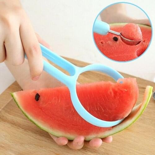 Melon Spoon+Fruit Peeler Household Gadget Kitchen Tools Peeling+Fruit Dig A Spoon Kitchen Accessories(Random Color)