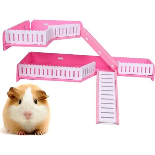Funny Durable Small Animal Wooden Crawling Ladder Cage Hamster Playing Platform Climbing Ladder Standing Board Supplies