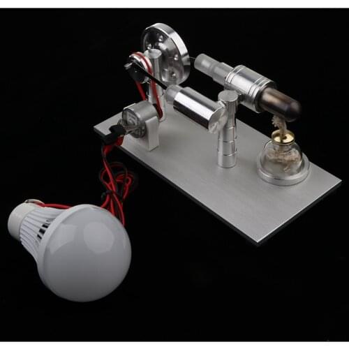Mini Hot Air Stirling Engine Model Heat Engine Electricity Model Motor Power Energy Conversion Device Toy Gifts