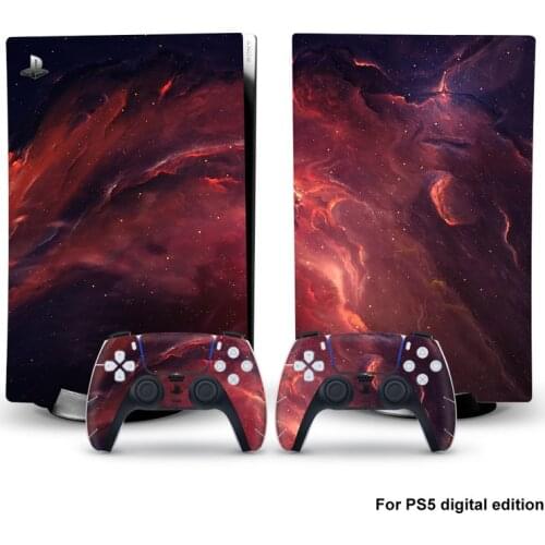 For PlayStation 5 Skin Sticker Digital Edition Decal Cover for ps5 Console and 2 Controllers