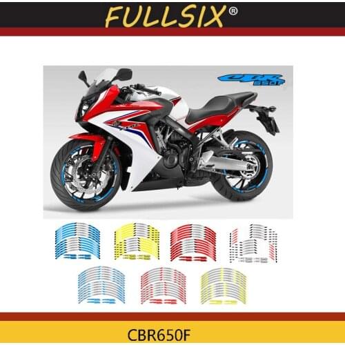 Motorcycle front and rear wheels Edge Outer Rim Sticker Reflective Stripe Wheel Decals For Honda CBR 650F