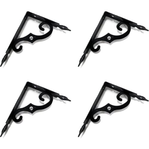 Floating Shelf Brackets, 4 Pack Decorative Corner Brace Support for Wall Mount Shelves