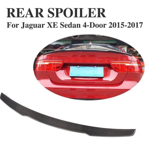 Custom tuning Carbon Fiber Rear Boot Lip Spoiler Trunk Sticker Wing for Jaguar XE Sedan 4-Door 2015-2017