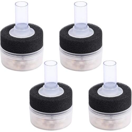 Practical 4 Pack Air Driven Bio Filter Sponge Aquarium Filter, Aqua Flow Sponge, Air Pump Driven, for Breeding Fish Shrimp Tank