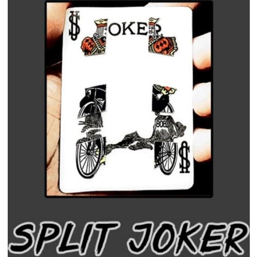 Split Joker Card Magic Tricks Gimmick Close up Magic Props Illusios Fun Street Magic Magician Mentalism Puzzle Toy Magia Card