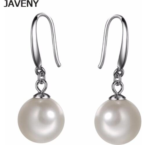 925 Sterling Silver Simple Freshwater Pearls Wedding Bridal Earrings for Womens Girls Mothers Christmas Promotion Birthday Gifts