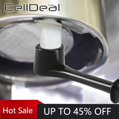 Cleaning Brush Coffee Machine Elbow With Spoon Long Handle Brush Edible Plastic High Elastic Bristles Durable And Easy Removal