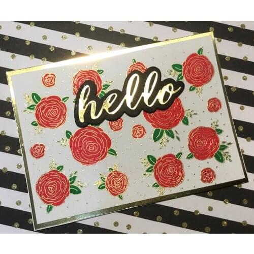 AlinaCraft METAL CUTTING DIES cut words hello alphabet shadow outline Scrapbooking paper craft card album blade punch cutter