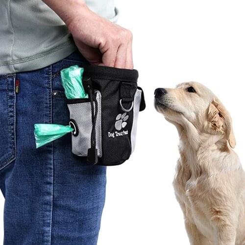 Dog Treat Pouch Drawstring Carries Pet Toys Food Poop Bag Pouch Pet Hands Free Training Waist Bag Pet Product