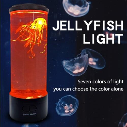 Bedroom LED Desktop Light Jellyfish Tropical Fish Aquarium Tank LED Light Relaxing Bedside Mood Atmosphere Night Light Lamp