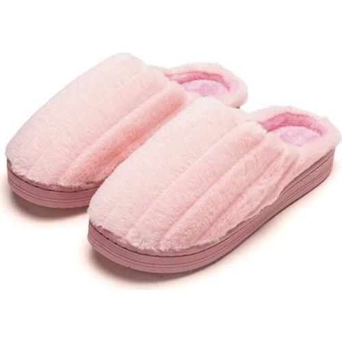 Mudibear Slippers For Women Winter Couples Comfortable Plush Shoes Large Size Soft Non-Slip Warm Slippers 36-45 Home Footwears