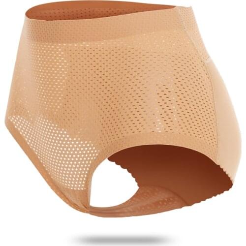 Lady Middle waist Sexy Padding Panties Bum Padded Butt lifter Enhancer Hip Push Up Panties Underwear Seamless Panties Buttocks
