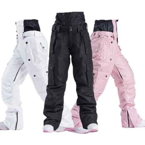 Winter Outdoor Ski Pants Men And Women Windproof And Waterproof Wear-resistant Breathable Plus Cotton Snowboarding Pants