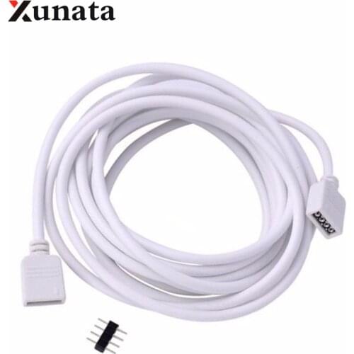 1M 2M 5M 30cm 4 PIN RGB led connector Extension Cable cord Wire with 4pin connector for RGB led strip Light Free shipping