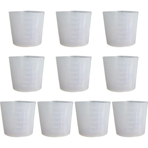 10 Pcs 30ml Silicone Measuring Cups Handmade DIY Crystal Epoxy Jewelry Making Tools Glue Resin Mixed Measure Gadgets Accessories