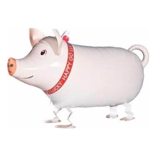 10pcs/lot Walking Animal pink pig Foil Balloons in Littlest Pet Shop Kids Toys birthday Party Christmas decoration balloons toys