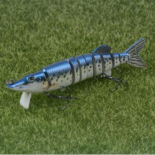 125MM Multi Sections 8 Segments Fishing Lure Jointed minnow Swimbait Crankbait Artificial Hard Bait 3D Eyes Wobblers Treble Hook