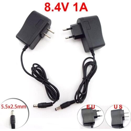 18650 lithium battery DC Plug 5.5*2.5mm AC 100-240V DC 8.4V 1A 1000MA Adapter Power Supply charger