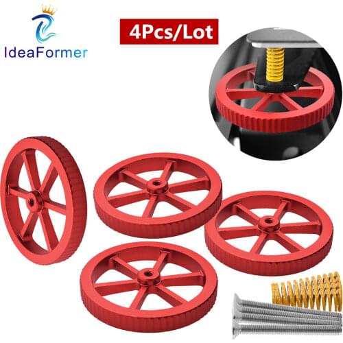 4PCS Upgraded Heatbed Hand Twist Leveling Spring Knob M4 Screws Nuts For Ender 3 Ender 5 CR-20 Print Platform Calibration Parts