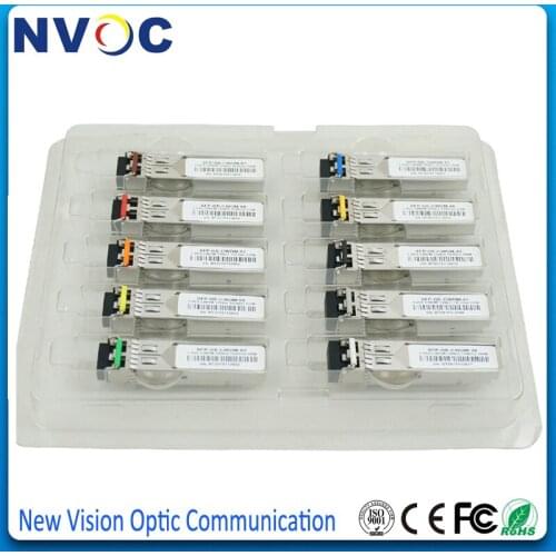 5Pcs/Lot,1.25Gb/s 20Km,LC CWDM SFP Transceiver,Single-mode, Dual Fiber,DDM,1.25G 1270-1610nm CWDM SFP Fiber Transceiver