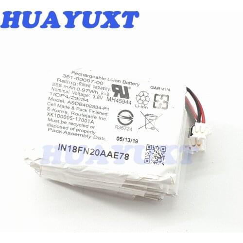 Original battery for Garmin 361-00097-00 3.8V 255mah 0.97wh for Garmin replair replacement parts