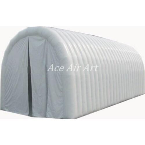 White 210 d Oxford made Long inflatable tunnel tent for party