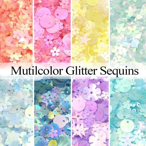 10g Mix Shape Glitter Sequins For Needlework DIY Clothes Flower/Star/Round/Shell Paillettes Manicure Nail Art Decor Sew Crafts