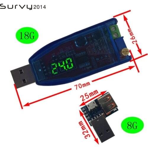 Digital Display DC-DC USB Adjustable Buck-boost Power Supply Voltage Regulator Module 5V to 3.3V 9V 12V 24V diy electronics
