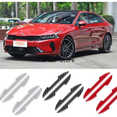 For KIA Carens CEED CERATO FORTE RIO Sportage STINGER Car Side Door Edge Guard Bumper Trim Protector Carbon Fiber Stickers