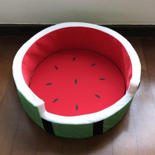 Home Comfort Four Seasons Pet Watermelon Bed Winter Pet Nest Small Dog Cat Nest Dog Nest Fruit Nest VIP Teddy