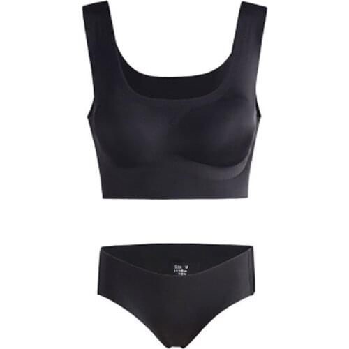 Sexy padded cup push up underwear bra briefs set Women super Push Up Seamless Bra and Panty Set insert cup sleep lingerie bra