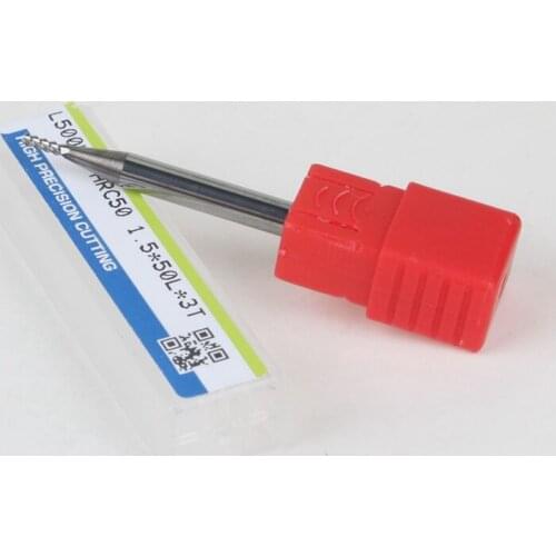 5Pcs HRC50 d1.5*4.5*D4*50L 3 Flutes Spuare End Mills For Aluminum Spiral Bit Milling Tools Carbide CNC Router bits