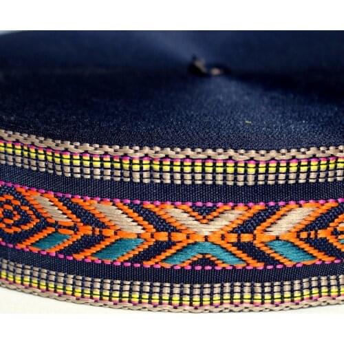 Native embroidery ethnic jacquard webbing woven tape lace trim ribbon 5cm jean tribal boho gypsy DIY garment gift accessory miao