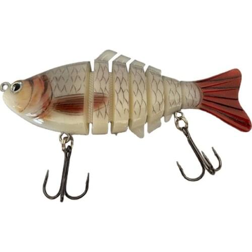 Lutac sea fishing lures fish baits sinking treble hooks artificial baits plastic 7 sections 100mm 15.5g