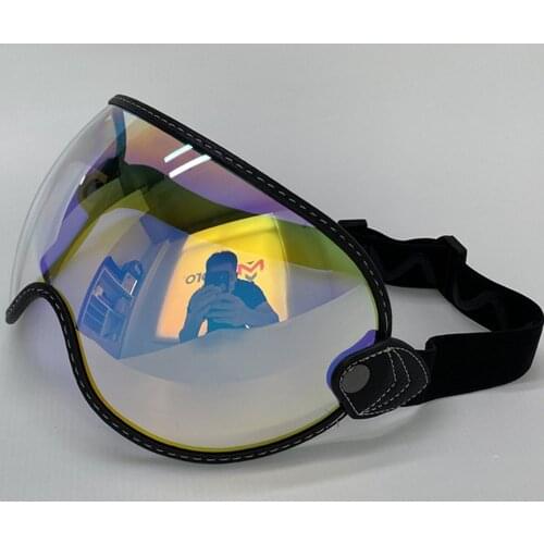 MJ MOTO Motorcycle Full Face Helmet Glasses Suitable SHOEI P-ZERO MOTO3 Motocross Goggles Removable Motorbike Riding Eyewear