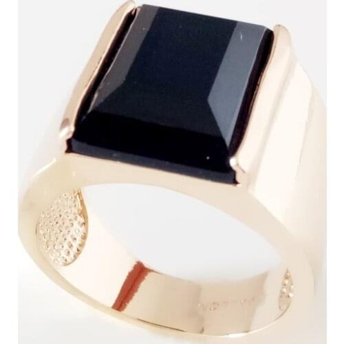 Man Ring New Trendy Black Cubic Zircon Men Rings Hot Selling Men Jewelry Big Size Ring Designs for Man