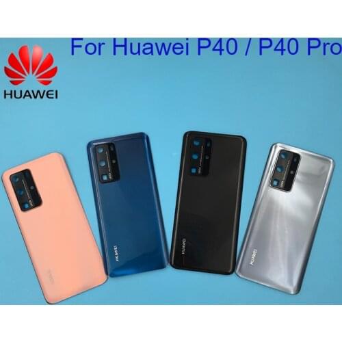 Original Huawei P40 Pro Battery Cover Housing Glass Replacement Repair Parts + Logo Camera LenS & Sticker For Huawei P40PRO p40