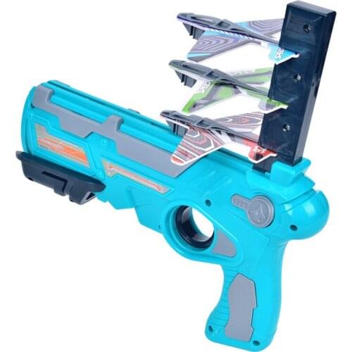 Foam catapult airplane outdoor toy, hand-throwing glider, gyro pistol launcher