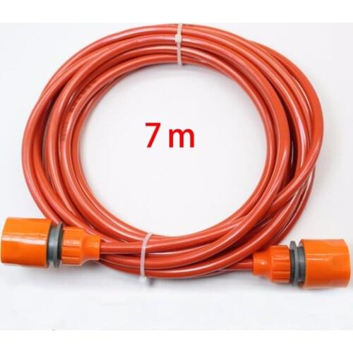 7 m (23ft) Long Orange PU Polyurethane Hose Pipe With Quick Connector, High Pressure Car Washer Hose Pipe 5mm(ID) x 8mm (OD)