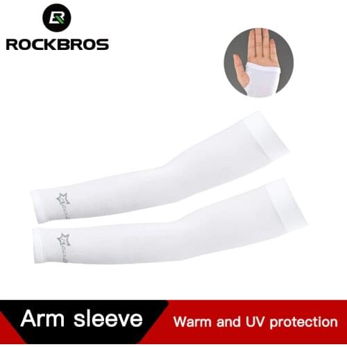 ROCKBROS Basketball Camping Riding Outdoors Sports Wear Protective Gear Ice Fabric Running Arm Warmers UV Protect Arm Sleeves