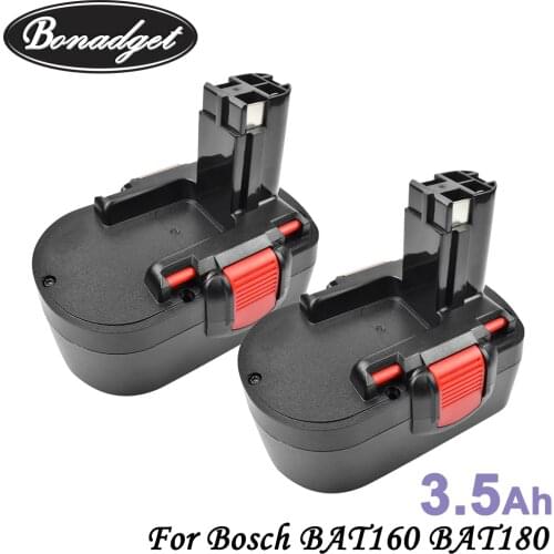 Bonadget Replacement 18V 3500mAh Ni-MH Battery For Bosch BAT160 BAT180 BAT181 BAT189 BAT025 BAT026 BAT299 Lawnmower Battery