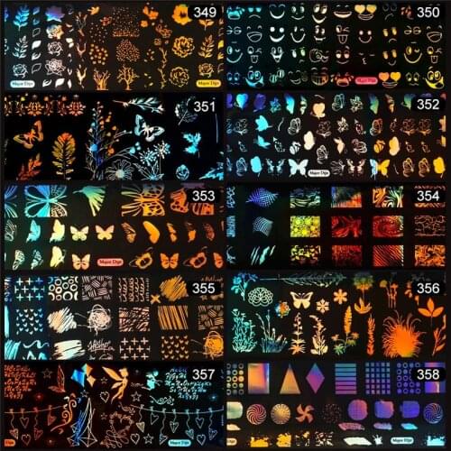 Nail Sticker Multi-element Leaf Punk Smiley Graffiti Nail Stickers Nails Accessories Fashion Manicure Stickers 10 Styles 4*100CM