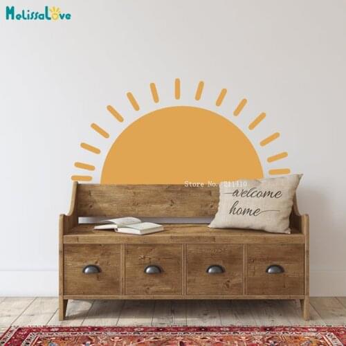Boho Half Sun Wall Stickers Home Decoration Living Room New Decal Peel and Stick Murals Removable YT5993