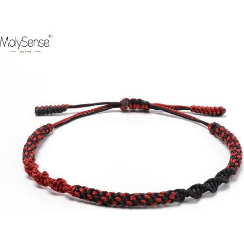MolySense Tibetan Buddhist Lucky Amulet Tibetan Bracelets & Bangles For Her and Him Gift Handmade Knots Rope Lucky Gift Bracelet