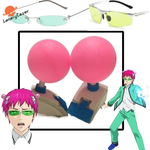 Anime No Sai-nan The Disastrous Life Saiki Kusuo PSI Saiki K Cosplay Props Eyeglasses Hairpin Glasses Headwear Accessory Party