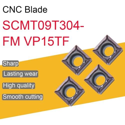 10PCS SCMT09T304-FM VP15TF Carbide Inserts Internal Turning Tool High Quality SCMT09 Blade CNC Lathe Accessories